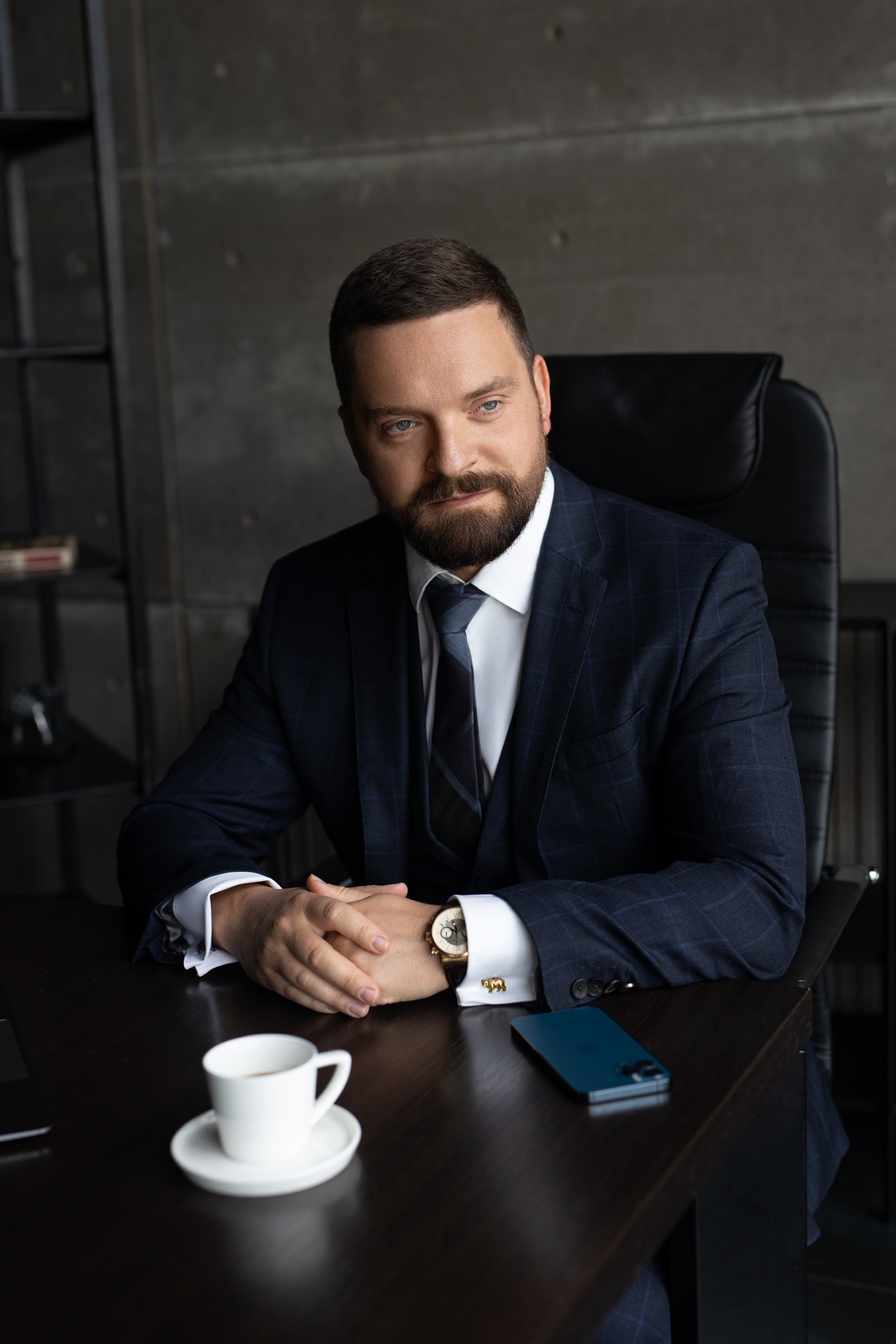 Nikita Demekhin — Board Chair · Industrial Operator · AI for Governance and Risk — at his desk